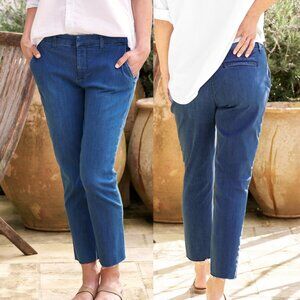 Frank & Eileen Wicklow 1977 Blue Denim Jeans Raw Hem